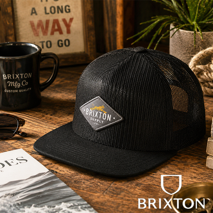 BRIXTON LEAPER MP ALL MESH TRUCKER HAT BKBLK ��å��奭��å�