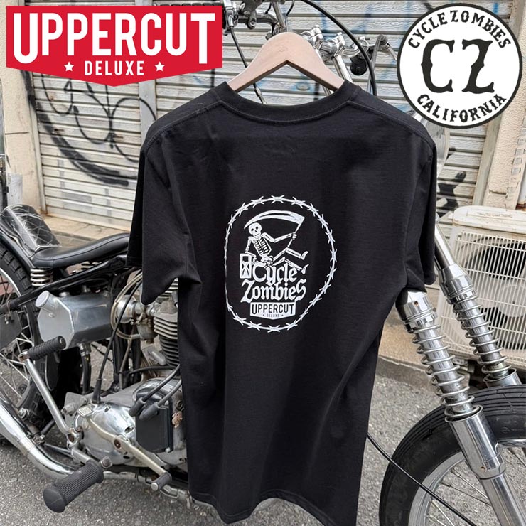 UPPERCUT DELUXE × Cycle Zombies コラボTシャツ ブラック